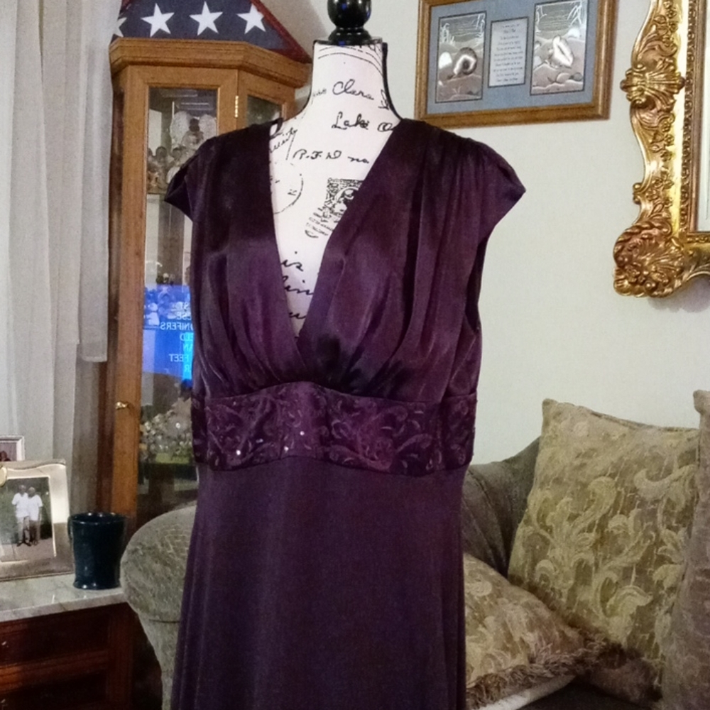 Eggplant colored gown